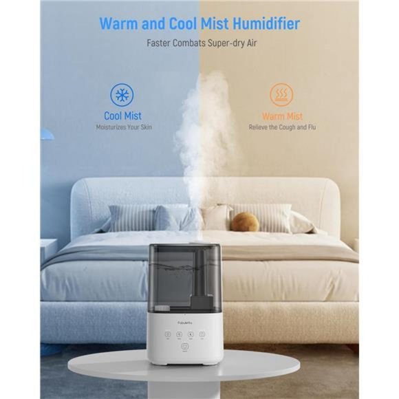 4.5L Top Fill Air Humidifier Warm and Cool Mist Large Room for home - Picture 2 of 8